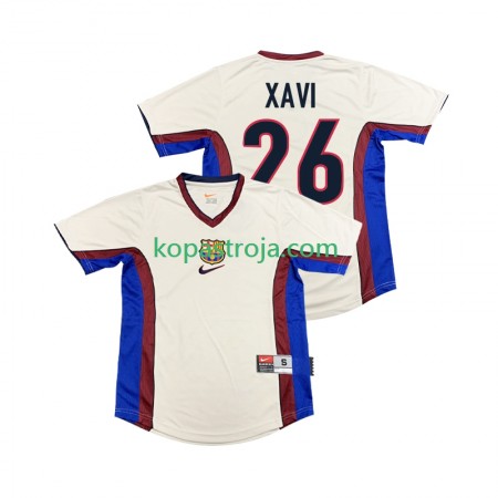 Billiga Fotbollströjor FC Barcelona XAVI 26 1999 Retro Borta tröja 1998 Kortärmad